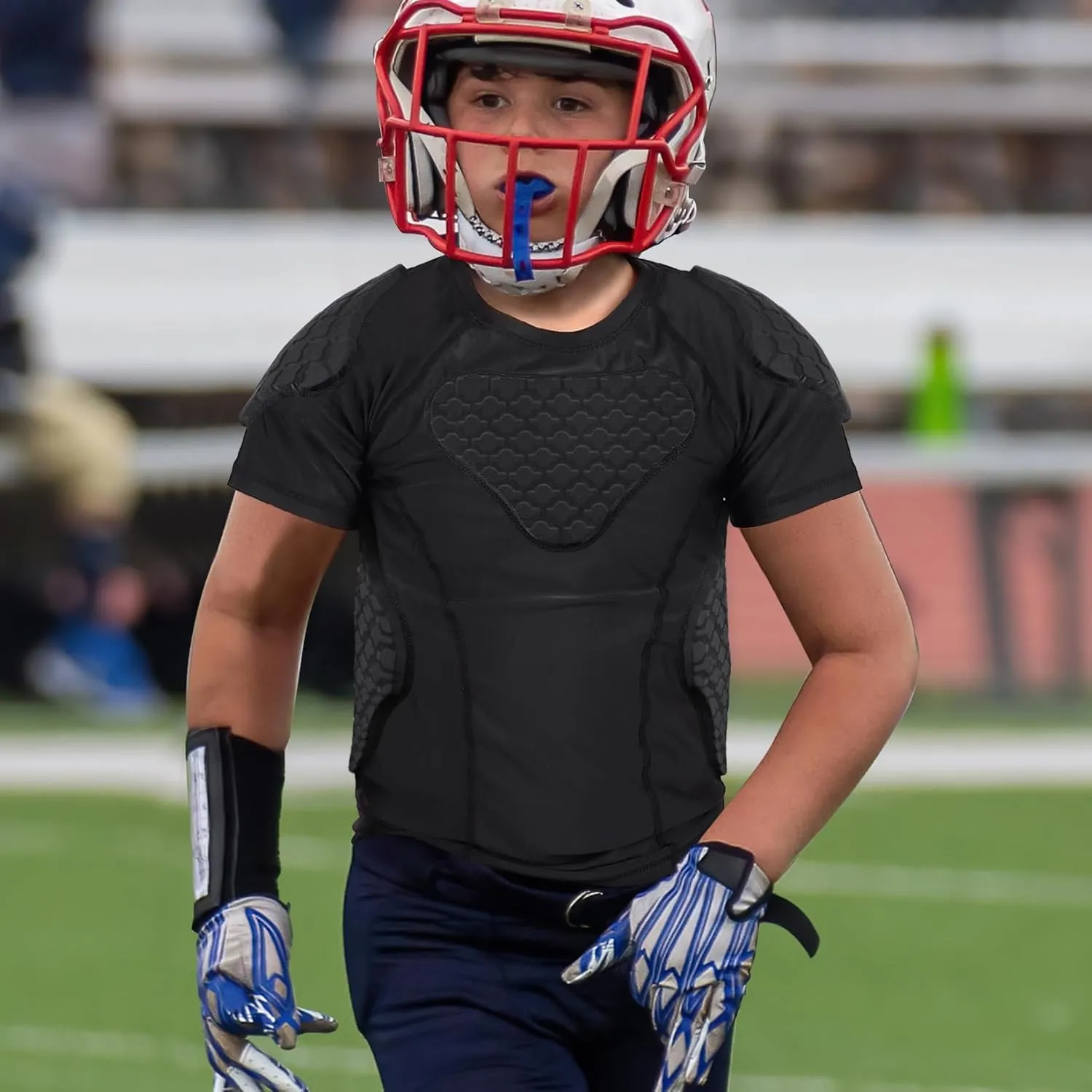 Youth Boys Football Rib Protector for Paintball Baseball Compression Padded Chest Protective