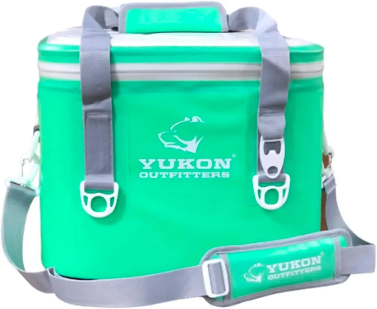 Yukon Outfitters 30 Can Tech Cooler Bag, 54-Liter Durable TRU Welded Leakproof Insulated Outdoor Camping Boating Meal & Drink Lunchbox w/Airtight Zippers, Padded Carry Handle & Shoulder Strap