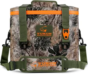 Yukon Outfitters 30 Can Tech Cooler Bag, 54-Liter Durable TRU Welded Leakproof Insulated Outdoor Camping Boating Meal & Drink Lunchbox w/Airtight Zippers, Padded Carry Handle & Shoulder Strap
