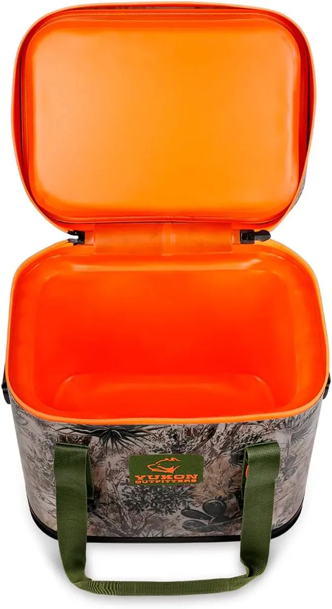 Yukon Outfitters 30 Can Tech Cooler Bag, 54-Liter Durable TRU Welded Leakproof Insulated Outdoor Camping Boating Meal & Drink Lunchbox w/Airtight Zippers, Padded Carry Handle & Shoulder Strap