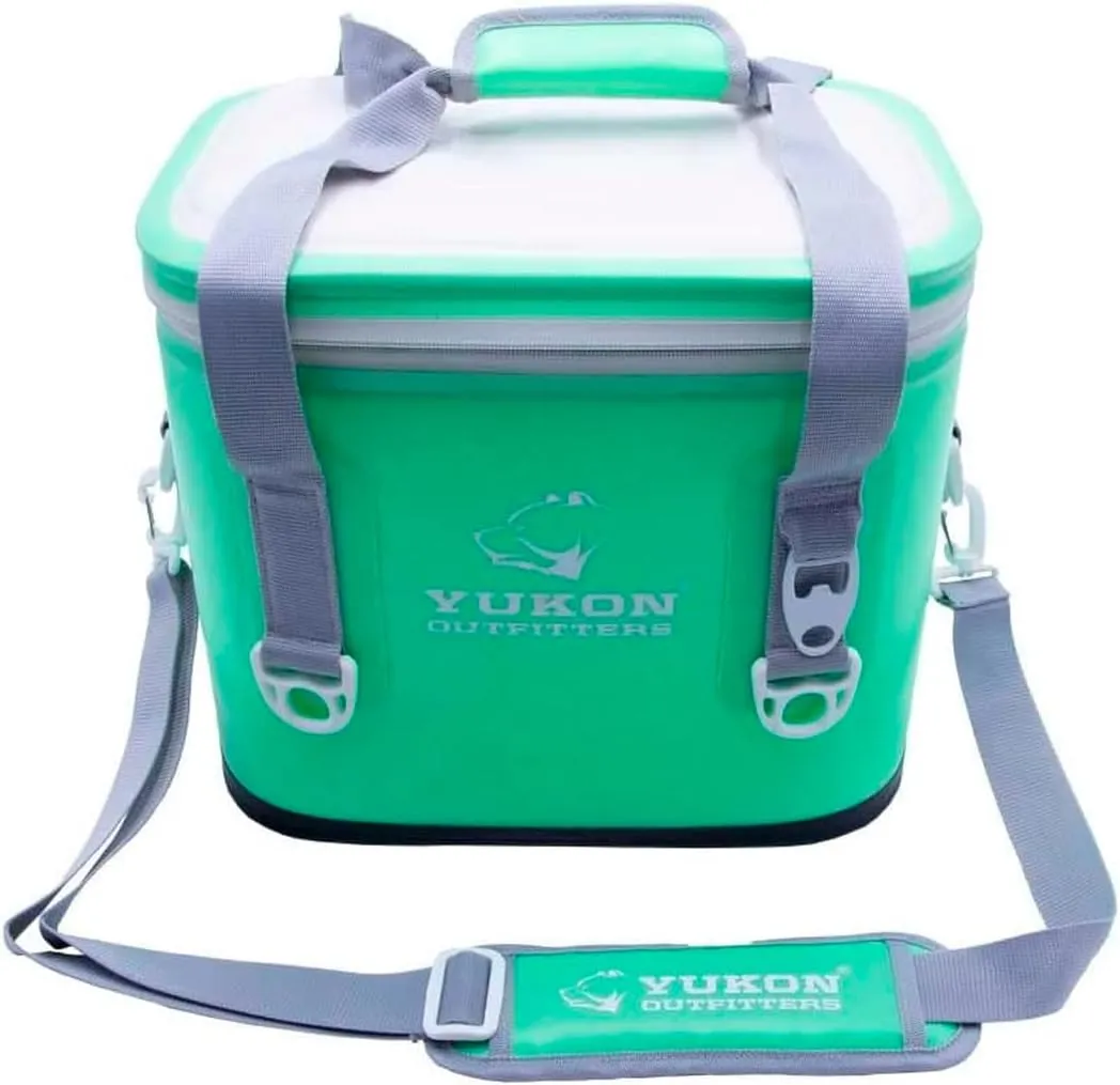 Yukon Outfitters 30 Can Tech Cooler Bag, 54-Liter Durable TRU Welded Leakproof Insulated Outdoor Camping Boating Meal & Drink Lunchbox w/Airtight Zippers, Padded Carry Handle & Shoulder Strap