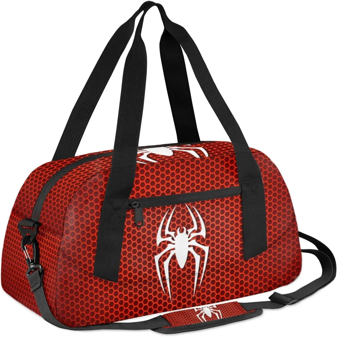 Yzrwebo Spiders Pattern Gym Duffle Bag Small Sport Duffel Travel Bags Overnighter Waterproof Weekend Sleepover Carry On Bags Gymnastics Dance Tote Bag