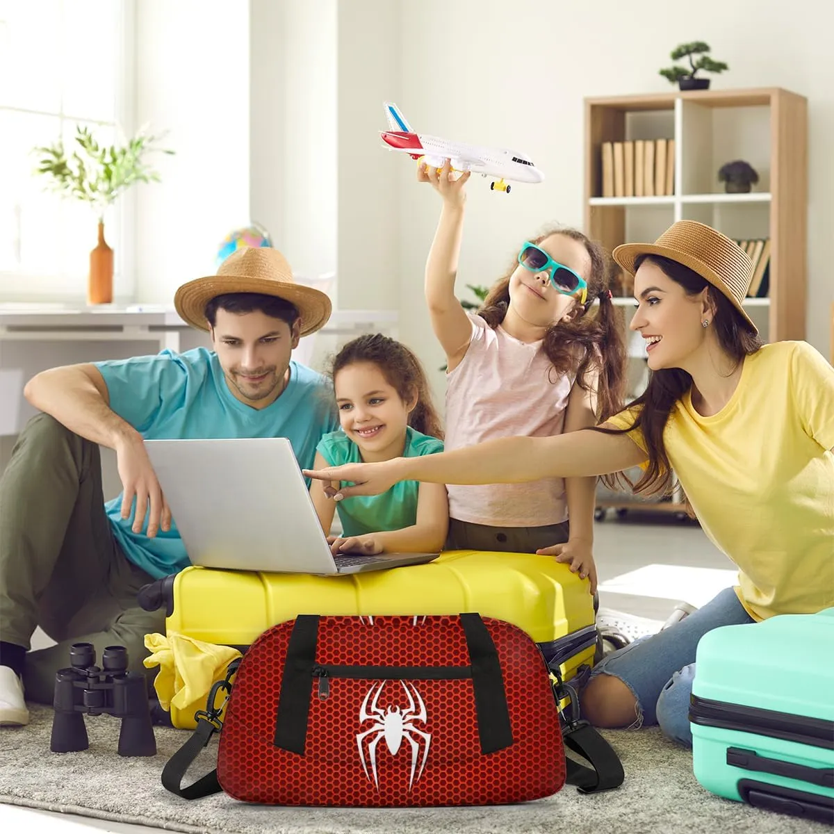 Yzrwebo Spiders Pattern Gym Duffle Bag Small Sport Duffel Travel Bags Overnighter Waterproof Weekend Sleepover Carry On Bags Gymnastics Dance Tote Bag
