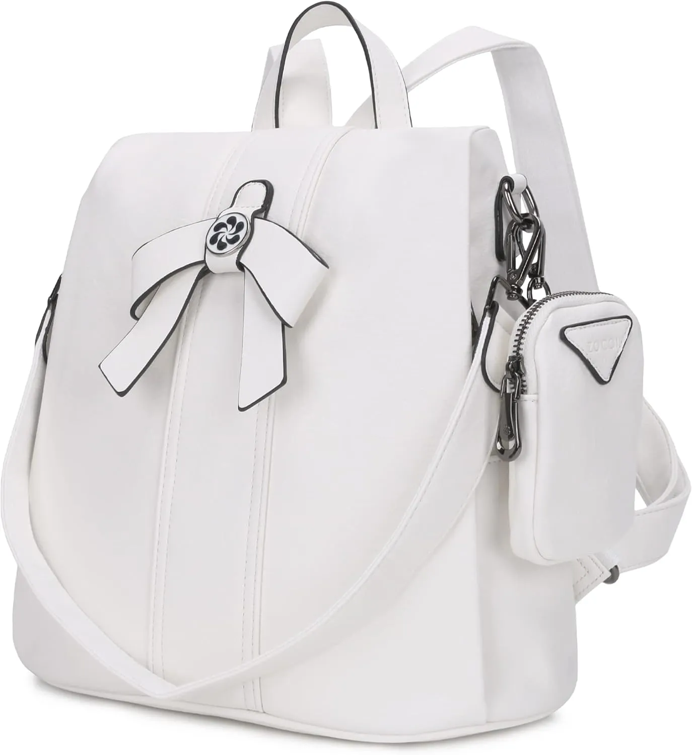 ZOCAI Backpack Purse for Women Fashion Backpack Purses PU Leather Daypacks Anti-Theft Shoulder Bag Satchel Purse