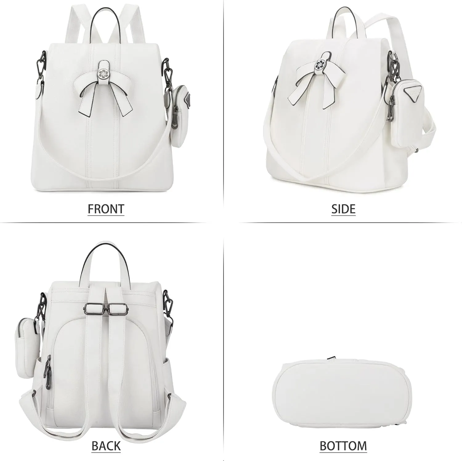 ZOCAI Backpack Purse for Women Fashion Backpack Purses PU Leather Daypacks Anti-Theft Shoulder Bag Satchel Purse